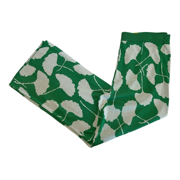 Diane Von Furstenberg Ginkgo Green Sweater Knit Flare Pants - Picture 5 of 6